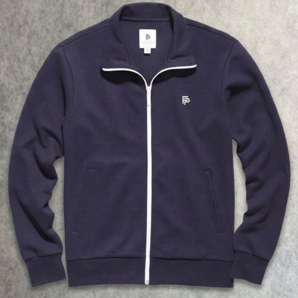 Flint Park Track Court Jacket Mens Small Blue Full Zip Retro Lightweight NEW!